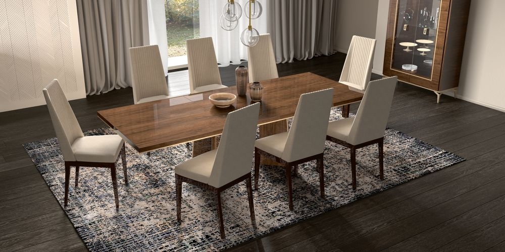 Product photograph of Status Eva Day Walnut Brown 180cm - 270cm Italian 8 Seater Extending Dining Table from Choice Furniture Superstore.